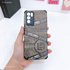 Ốp Reno 6 5G giả da lộn Clot Family