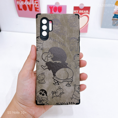 Ốp SS Note 10+ giả da lộn Kushin quay lưng