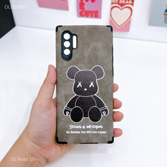 Ốp SS Note 10+ giả da lộn Bearbrick