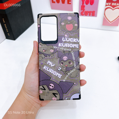 Ốp SS Note 20 Ultra giả da lộn Kuromi tím