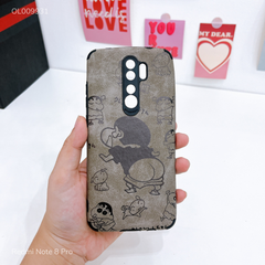 Ốp Redmi Note 8 Pro giả da lộn Kushin quay lưng
