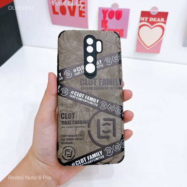 Ốp Redmi Note 8 Pro giả da lộn Clot Family