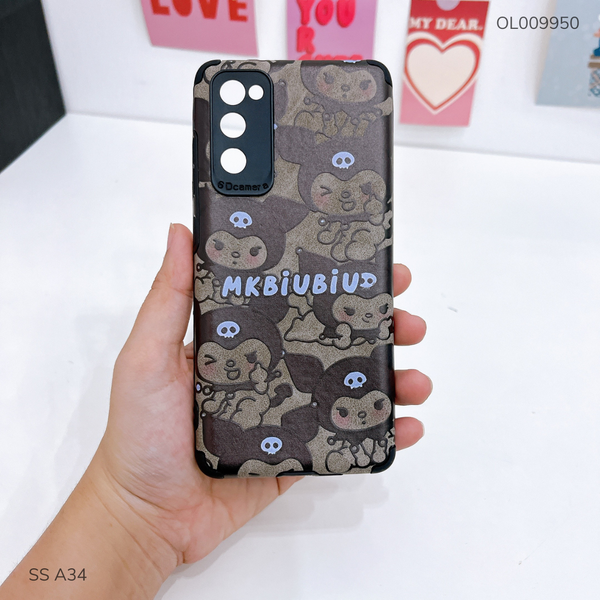 Ốp SS A34 giả da lộn Kuromi MKbiubiu