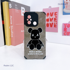 Ốp Redmi 12C giả da lộn Bearbrick
