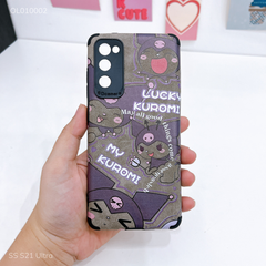 Ốp SS S21 Ultra giả da lộn Kuromi tím