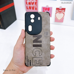 Ốp Reno 11 Pro giả da lộn Nice