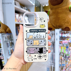 Ốp IP 11 Pro Max tráng bạc khung hình Animal World