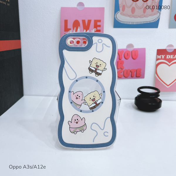 Ốp Oppo A3s/A12e dẻo bọt biển và sao biển viền sóng