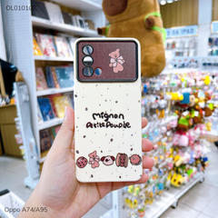 Ốp Oppo A74/A95 dẻo in Gấu bánh Mignon phối camera