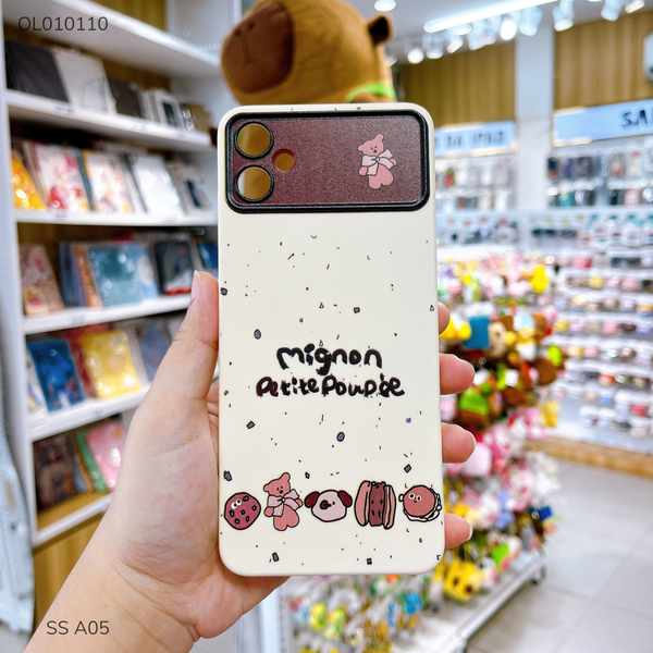 Ốp SS A05 dẻo in Gấu bánh Mignon phối camera