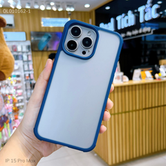 Ốp IP 15 Pro Max Likgus Panzer nhám viền màu