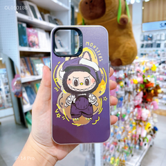 Ốp IP 14 Pro lưng cứng Labubu tím