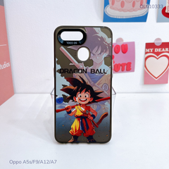Ốp Oppo A5s/F9/A12/A7 lưng cứng Dragon Ball viền đen nút bạc