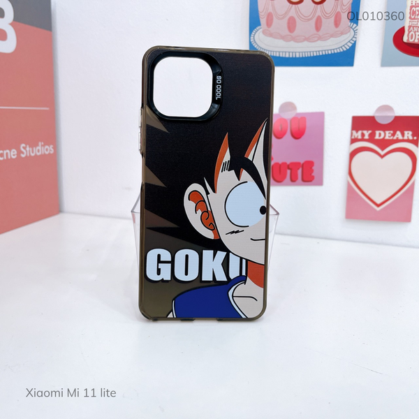 Ốp Xiaomi Mi 11 lite lưng cứng Goku nút bạc