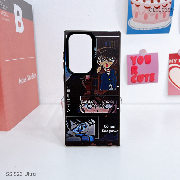 Ốp SS S23 Ultra lưng cứng Conan nút bạc