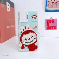 Ốp SS A51 lưng cứng Labubu nâu nút bạc