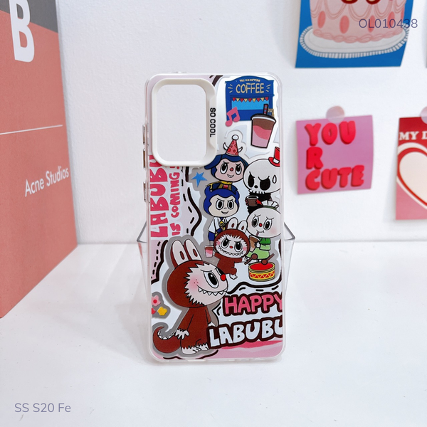 Ốp SS S20 Fe lưng cứng Happy Labubu nút bạc