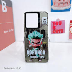 Ốp Redmi Note 13 4G lưng cứng Roronoa viền đen nút bạc