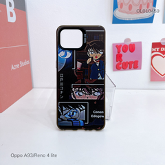 Ốp Oppo A93/Reno 4 lite lưng cứng Conan nút bạc