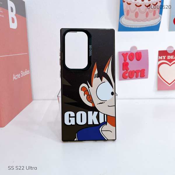 Ốp SS S22 Ultra lưng cứng Goku nút bạc