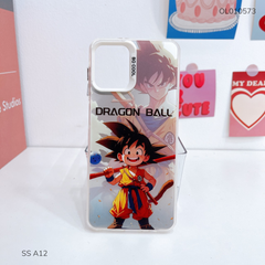 Ốp SS A12 lưng cứng Dragon Ball viền trắng nút bạc