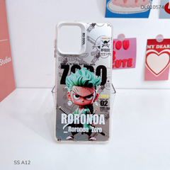 Ốp SS A12 lưng cứng Roronoa viền trắng nút bạc