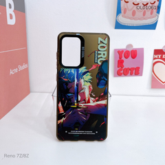 Ốp Reno 7Z/8Z lưng cứng Zoro nút bạc