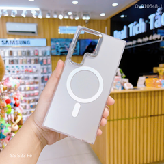 ** Ốp SS S23 Fe nhám bạc Magsafe camera trơn