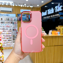 ** Ốp IP 16 6.1 nhám bạc Magsafe camera trơn
