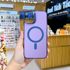 ** Ốp IP 16 Plus nhám bạc Magsafe camera trơn