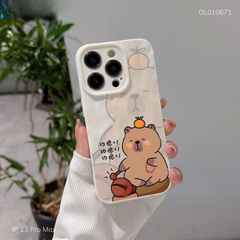 Ốp IP 13 Pro Max dẻo gồ ghề Capybara gõ mõ