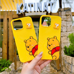 Ốp IP 11 Pro Max dẻo Gấu Pooh ? nổi nền full vàng