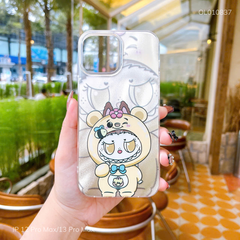 Ốp IP 12 Pro Max/13 Pro Max sóng bạc Labubu vàng