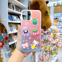 Ốp IP 15 Pro nhám phản quang đính sticker Sprite cool