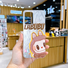 Ốp SS S23 Ultra vân sóng bạc mặt Labubu nâu