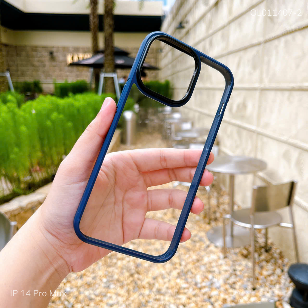 Ốp IP 14 Pro Max X-Level trong cứng viền màu
