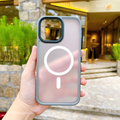 Ốp IP 16 Pro Max Likgus nhám Tuan Magsafe viền màu