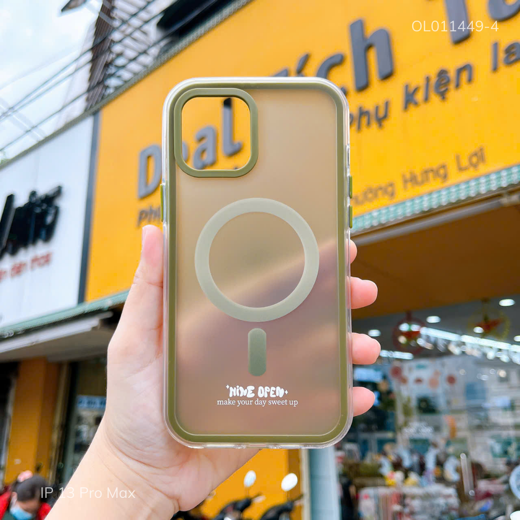 Ốp IP 13 Pro Max Likgus nhám Magsafe loang màu