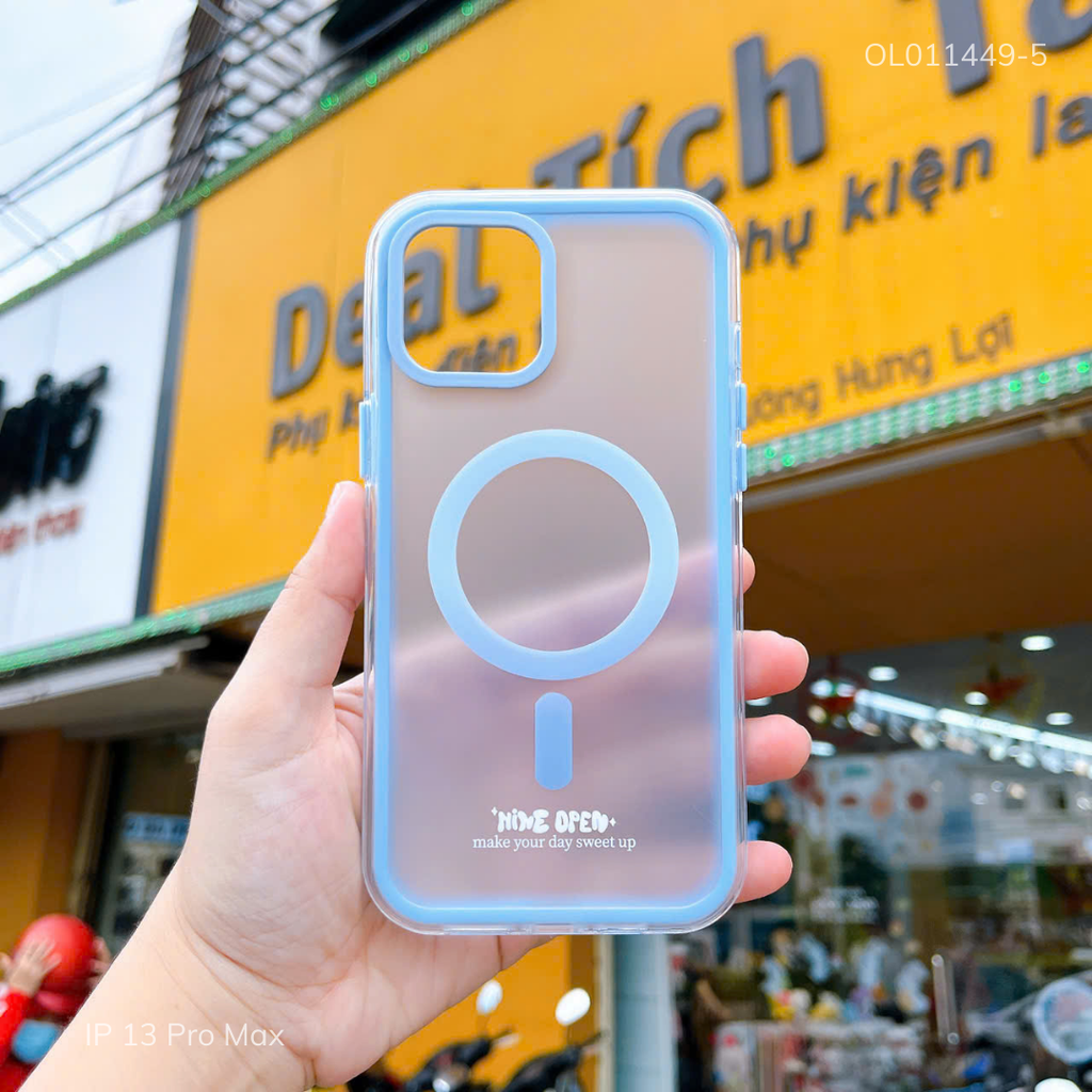 Ốp IP 13 Pro Max Likgus nhám Magsafe loang màu