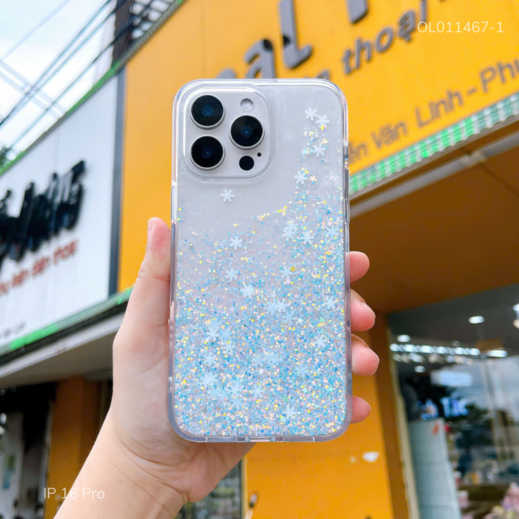 Ốp IP 16 Pro Deans lưng trong nhũ