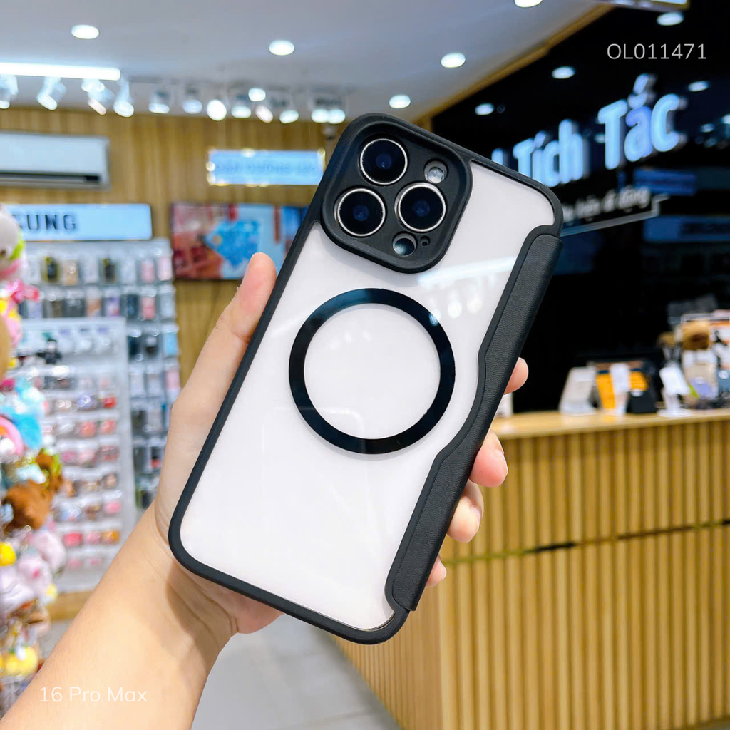 Bao da 16 Pro Max Dux Dusic lưng trong Magsafe