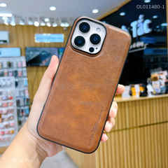 ** Ốp IP 16 Pro X-level vân da viền dẻo