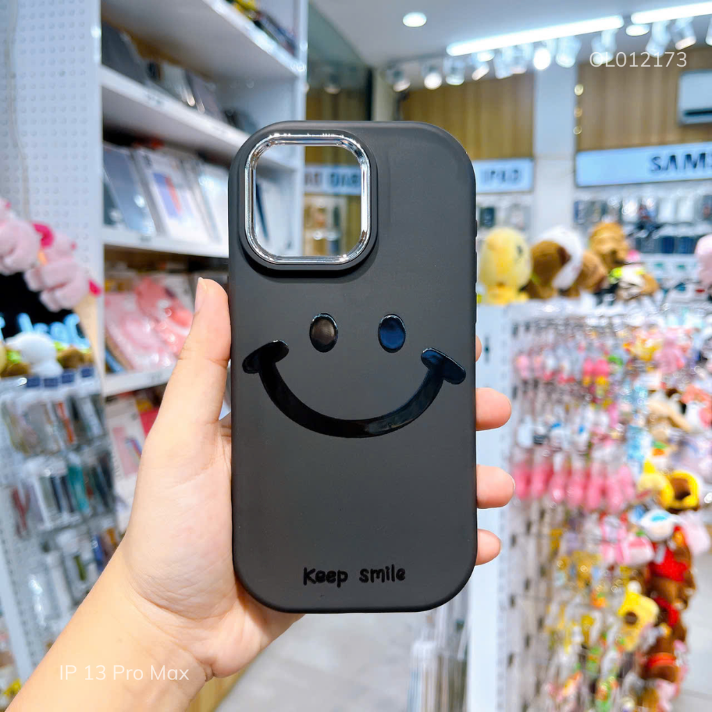 Ốp IP 13 Pro Max Silicon mặt cười Keep Smile