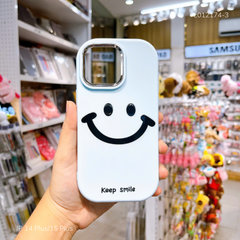Ốp IP 14 Plus/15 Plus Silicon mặt cười Keep Smile