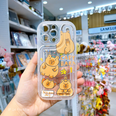 ** Ốp IP 14 Pro Max dẻo trong lưng nổi Capybara It's good