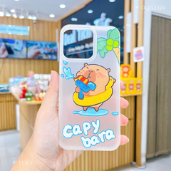 Ốp IP 11 6.1 dẻo nhám nhiều Capybara tắm sông