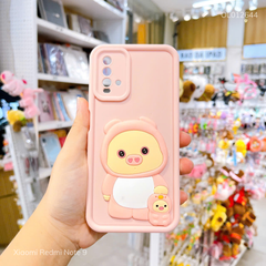 Ốp Xiaomi Redmi Note 9 silicon hình Heo hồng nổi