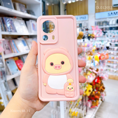 Ốp Xiaomi Mi 11 silicon hình Heo hồng nổi