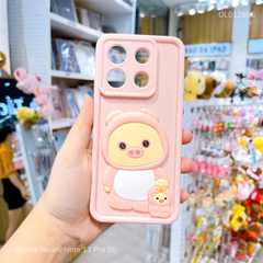 Ốp Xiaomi Redmi Note 13 Pro 5G silicon hình Heo hồng nổi