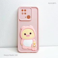 Ốp Xiaomi Redmi 10C silicon hình Heo hồng nổi